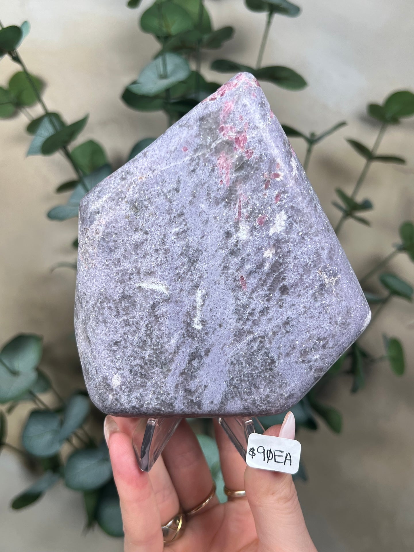 Purple Mica with Pink Tourmaline Freeforms (82EA, 90EA)